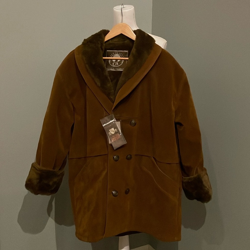 GA Italian Textile Group Handmade Shearling Mens Coat